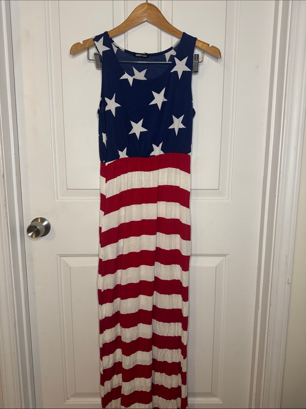 American Flag Maxi Dress - Navy, Red & White